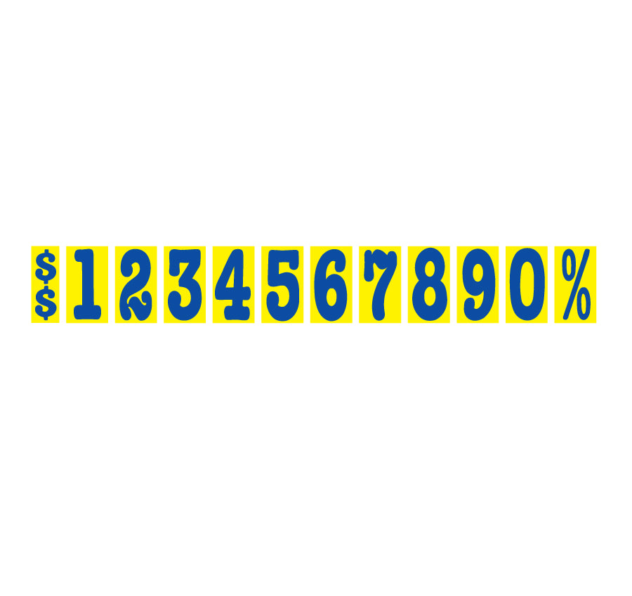 WINDSHIELD NON-FADE NUMBERS STARTER KITS - 5 1/2 INCH